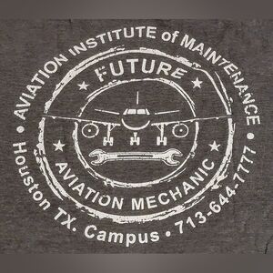 Mens Gray Aviation Institute Of Maintenance Graphic Tee